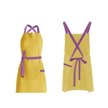 Imagem de Avental Amarelo Roxo Alça Cruzada Restaurante Bar Cafeteria - CASACHA