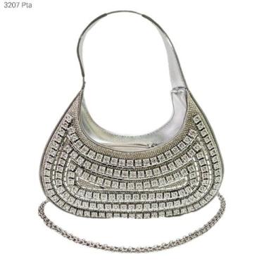 Imagem de Bolsa Festa Clutch Social Strass Brilho / Noite / Casamento / Balada A