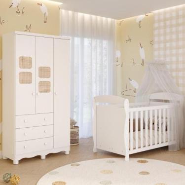 Imagem de Quarto Bebê Completo Berço Americano Marquesa 3em1 Guarda Roupas 3 Por