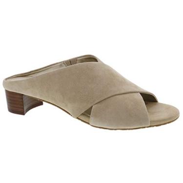 Imagem de Ros Hommerson Va Voom 67033 Sandália feminina de couro sem cadarço, Nude/Suede, 7.5 Wide