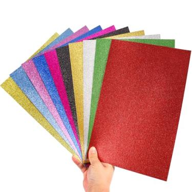 Imagem de Mluchee 10 Folhas De Papel Cartão Decorativo Com Glitter E Brilhos 30 X 20 Cm A4 Para Presente, Artesanato, Cortadores, Decoração Scrapbook, Infantil O Dia Dos Pais
