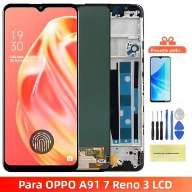 Imagem de Tela LCD Com Aro Para Oppo Reno3 CPH2043 E A91 CPH2001 CPH2021 - Conju