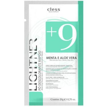 Imagem de Pó Descolorante Cless Aloe Vera 20g Clareamento Suave Abre Até 8 Tons 