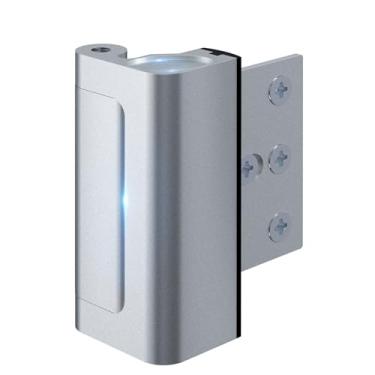 Imagem de Fechadura de porta de segurança doméstica suporta 362 kg para porta giratória interna, trava de reforço de porta com 8 parafusos para evitar entrada não autorizada, travas de segurança extra para