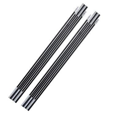 Imagem de Barras de haste de barraca de acampamento de fibra de vidro, suporte de abrigo solar ao ar livre, kit de molduras de toldo de hastes com 2 postes, para substituição de barraca de acampamento de 1 2