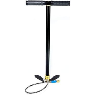 Imagem de Bomba de ar PCP 4500psi bomba manual de alta pressão para rifle de ar pequena base 3 estágios