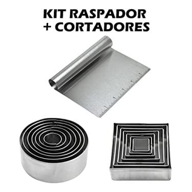 Imagem de Cortador Redondo E Quadrado Para Massa + Espátula Raspador