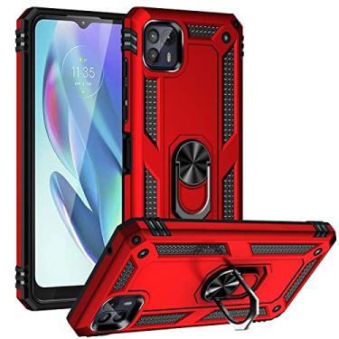 Imagem de HONGYAN Capa de telefone Para Motorola Moto G50 5G TPU à prova de choque + Caixa de telefone protetora com suporte rotativo de 360 ​​graus Capa protetora