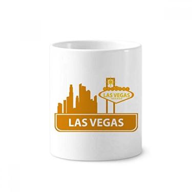 Imagem de Welcome to Las Vegas Nevada America Porta-canetas de escova de dentes Caneca de cerâmica com suporte para lápis
