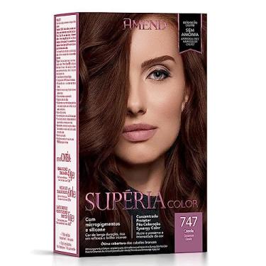 Imagem de Kit Banho De Brilho Amend Supéria Color, 100g, Sem Amônia, Condiciona Os Fios Realçando A Cor, Brilho Intenso E Vitalidade Aos Cabelos, Sem Amônia E Sem Oxidantes (747 Canela)