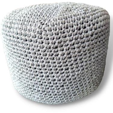 Imagem de Puff em Crochê com Enchimento de Espuma e Flocos de Isopor