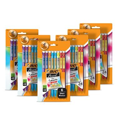 Imagem de BIC Lápis mecânico Xtra-Smooth com borrachas, ponta média (0,7 mm), pacote com 144 unidades, lápis mecânicos a granel para materiais escolares ou de escritório