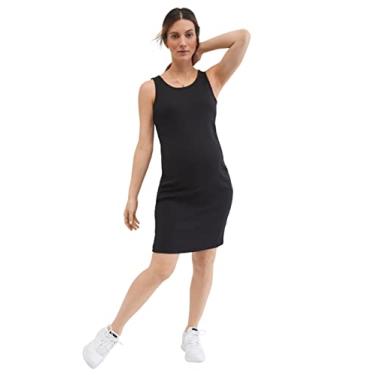 Imagem de Motherhood Maternity Vestido feminino colado ao corpo para gestante casual ou chá de bebê, Beleza preta, PP