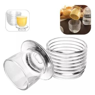 Imagem de Manteigueira Francesa de Vidro Colmeia Transparente Lyor