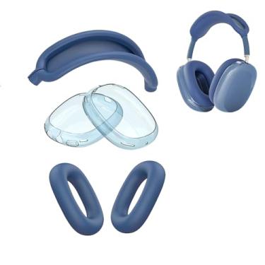 Imagem de AGAOSH Capa de silicone para fones de ouvido AirPods Max (2024/2020), capas para fones de ouvido/capas de fone de ouvido de TPU macio/acessórios de proteção para Apple AirPods Max (USB-C/Lightning