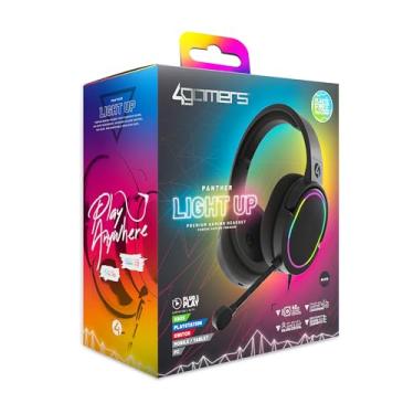 Imagem de 4Gamers Fone de ouvido LED Panther Premium para jogos – Compatível com Xbox, PS4/PS5, Switch, PC