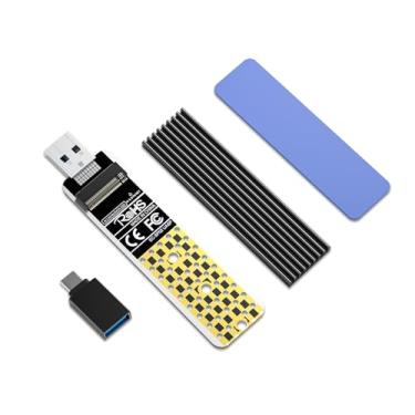 Imagem de ANYOYO Adaptador M.2 para USB, adaptador USB 3.1 Gen 2 (10 Gbps) para SSD NVMe PCI-E M.2 com suporte a UASP para SSD NVMe tamanho 2230/2242/2260/2280