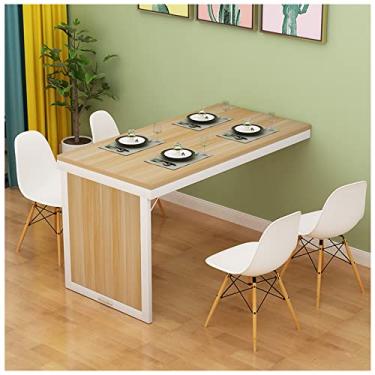 Imagem de Mesa de jantar dobrável montada na parede para pequenos espaços, mesa dobrável multifuncional montada na parede, escritório em casa, mesa de cozinha dobrável para escritório, quarto, cozinha