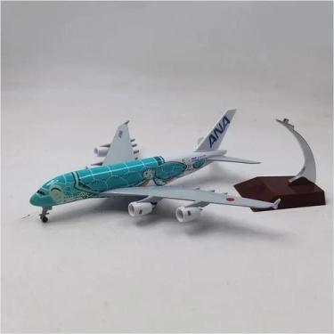 Imagem de Avião De Brinquedo Em Liga Metálica Fundida De 20cm, Verde, Laranja E 