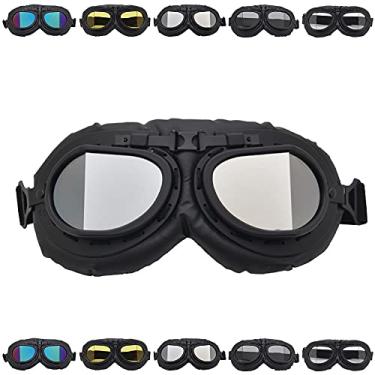 Imagem de Peicees Óculos De Proteção Para Capacete Vintage, Motociclista, Motocross E Piloto
