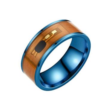 Imagem de Nfc Mobile Phone Smart Ring Anel de aço inoxidável Comunicação de radi