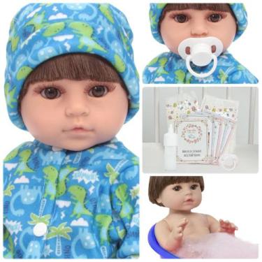 Imagem de Boneco Reborn Masculino Recém Nascido Arthur Pijama Itens - Cegonha Re