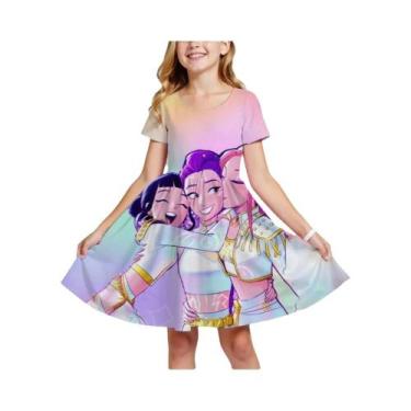 Imagem de Vestido Infantil Leve Com Estampa De Desenho Animado, Moda De Verão, V