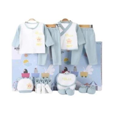 Imagem de Conjunto De Roupas Para Bebê Recém-Nascido 18 Peças 100% Algodão Roupa