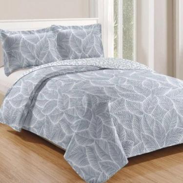 Imagem de Kit Cobre Leito Colcha Mix King Estampado Dupla Face Floral 3 Peças - Cristiane