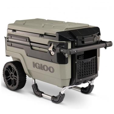Imagem de Cooler Térmico 70L Reforçado com Rodas e Alça, Olivia, IGLOO, Verde musgo