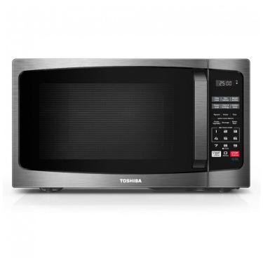Imagem de Micro-ondas TOSHIBA MLEM09PABS com 6 Menus Automáticos, Trava de Segurança Infantil e Iluminação LED, Ideal para Apartamentos, 25,5 Litros