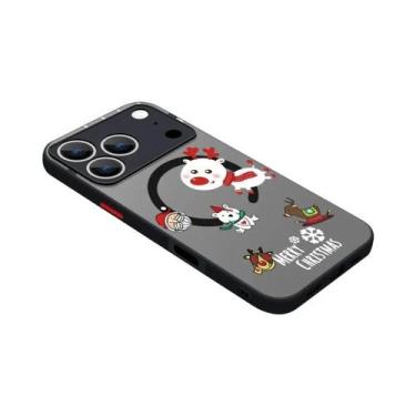 Imagem de Capa Magnética Com Padrão De Natal Para iPhone 13 pro Max 12 pro 11 Ma