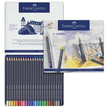 Imagem de Lápis de Cor Permanente Faber Castell Goldfaber 24 Cores