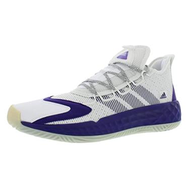 Imagem de adidas Pro Boost Low Shoe - Unisex Basketball White/Team Purple/Chalk White
