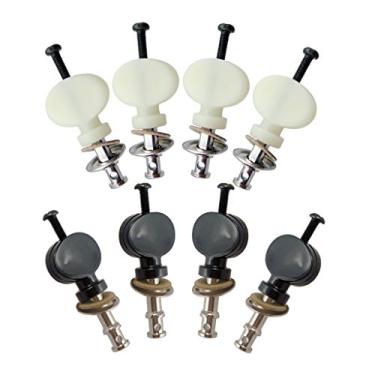 Imagem de Conjunto de 8 chaves de pinos de ajuste de cordas de ukelele para guitarra de 4 cordas Ukulele 4L 4R