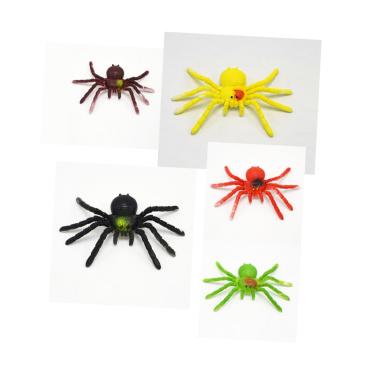 Imagem de Yardwe 5 Peças Brinquedo De Aranha Complicado Figura De Aranha Insetos Assustadores Insetos De Decoração De Halloween Aranhas Negras Aranha Brincadeira Engraçada Arrepiante Dia Das Bruxas