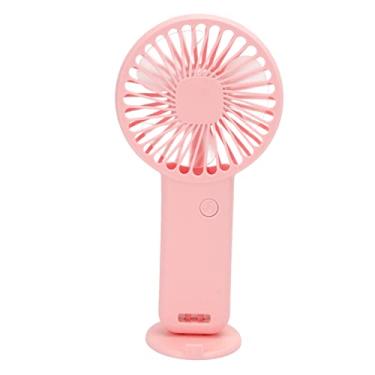Imagem de Zerodis Ventilador de mão, leve carregador USB portátil ventilador portátil para viagens ao ar livre (ventilador vertical pequeno - rosa)