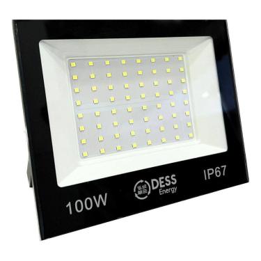 Imagem de Kit 2 Refletor Led 100W Smd Holofote Prova Dágua Branco Frio