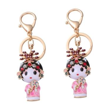 Imagem de Abaodam 2 Unidades chaveiros chineses presentes para casais chaveiro dia namorados chaveiro casal porta-chaves chaveiros de presente chaveiros enfeites strass acessórios