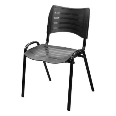 Imagem de Cadeira Iso Fixa Empilhável Reforçada Cor Preta - Combo Stock