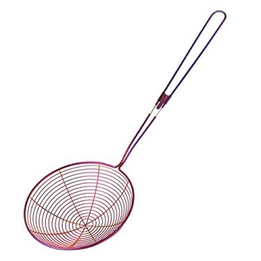 Imagem de Coadores de malha 1 peça coador de malha de aço inoxidável durável farinha de cozinha tela portátil filtro de malha peneira de farinha filtro de óleo escorredor de alimentos (cor: arco-íris NO.3)