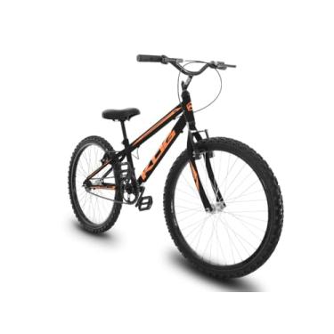 Imagem de Bicicleta Infantil Masculina Aro 24 KOG Alumínio Rebaixada,Preto Laranja