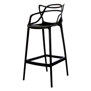 Imagem de Banqueta Allegra Preta Polipropileno Cozinha Bar Bistrô Bancada