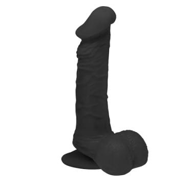 Imagem de Pênis de Borracha Zeus com Escroto e Ventosa 20,5 x 4,5cm Preto