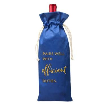Imagem de TBITON Saco de vinho oficial de casamento, saco de vinho oficial, combina bem com deveres oficiais de casamento, presente oficial, oficial, saco de vinho com cordão de