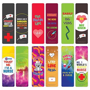 Imagem de Marcadores de livro I am a Nurse (pacote com 60) – Conjunto de cartas inspiradoras diárias – Cortador de página de livro interessante – Ótimo presente para enfermeiras e aspirantes a enfermeiras