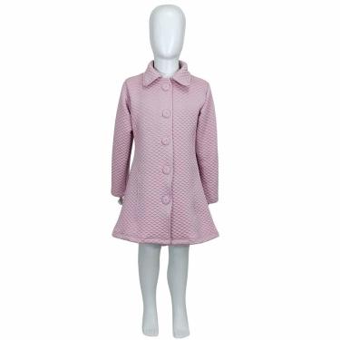 Imagem de Sobretudo Infantil Menina Rosê Blusa Inverno Criança-Feminino