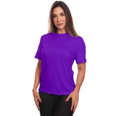 Imagem de Camiseta Adriben Dry Básica Lisa Proteção Solar UV Térmica Academia Esporte Feminina-Feminino