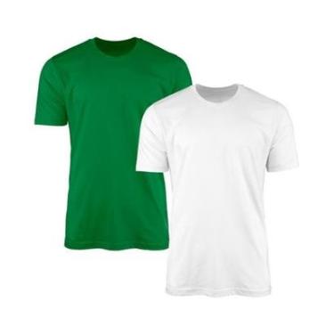 Imagem de Kit 2 Camisetas AMGK Masculina Lisa Básica 100% Algodão-Masculino