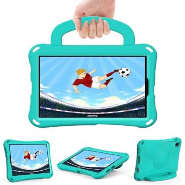 Imagem de Capa infantil compatível com Samsung Galaxy Tab A9 de 8,7 polegadas SM-X110/X115/X117, compatível com Samsung Tab A9 capa protetora para crianças, capa leve para tablet à prova de choque(Mint green)